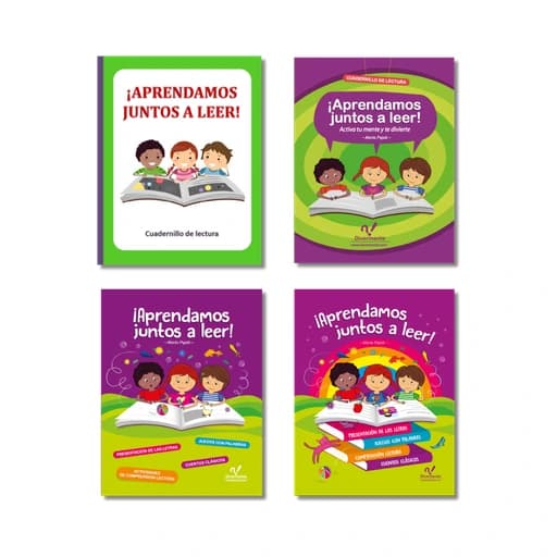 Cuatro ediciones de Aprendamos juntos a leer