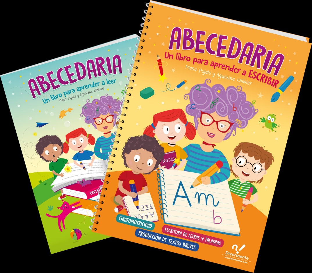 Los dos libros del pack: Abecedaria para aprender a leer y para aprender a escribir